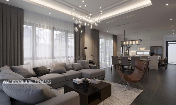 Thiết kế biệt thự vườn 2 tầng