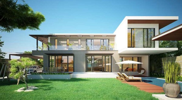 Thiết kế biệt thự vườn 2 tầng