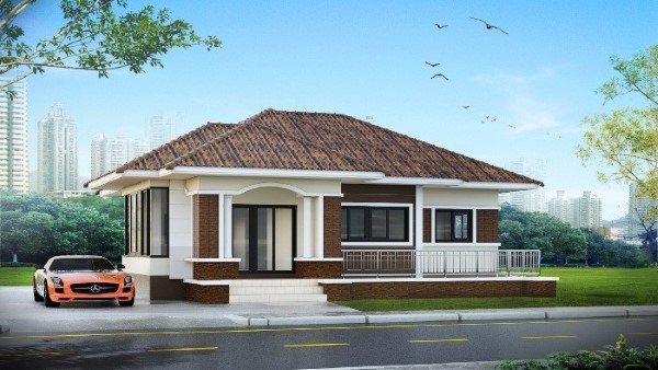 Mẫu thiết kế biệt thự vườn 1 tầng